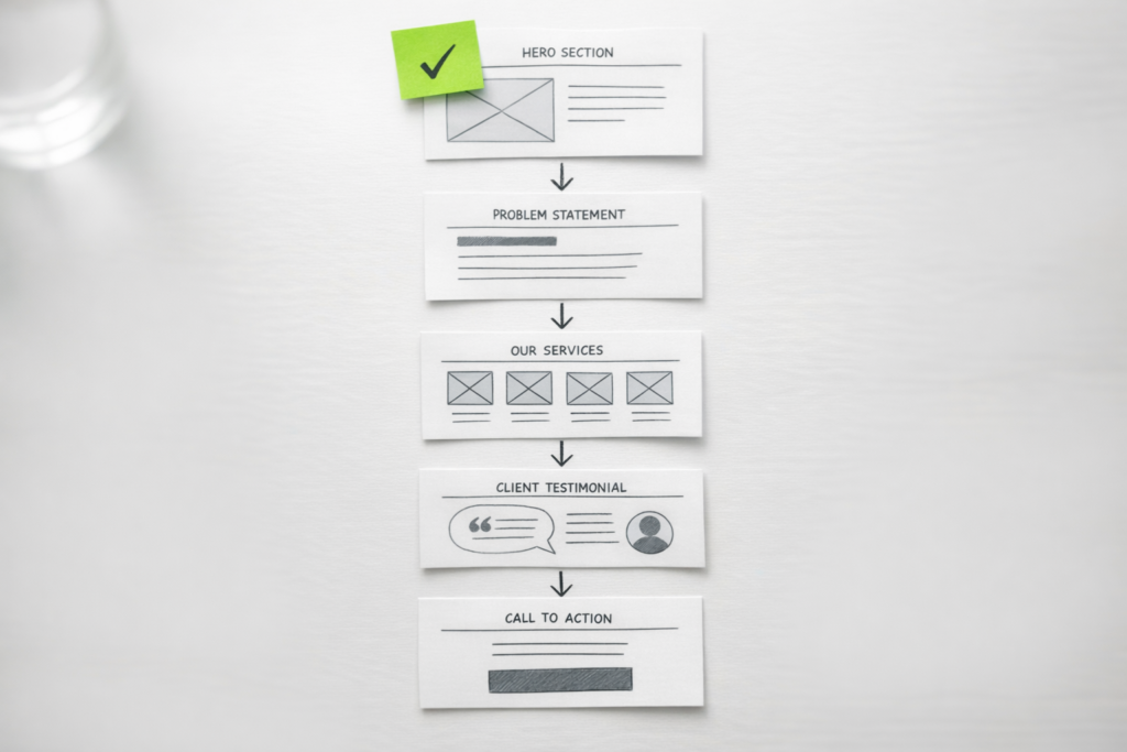 how to structure a services page that converts
