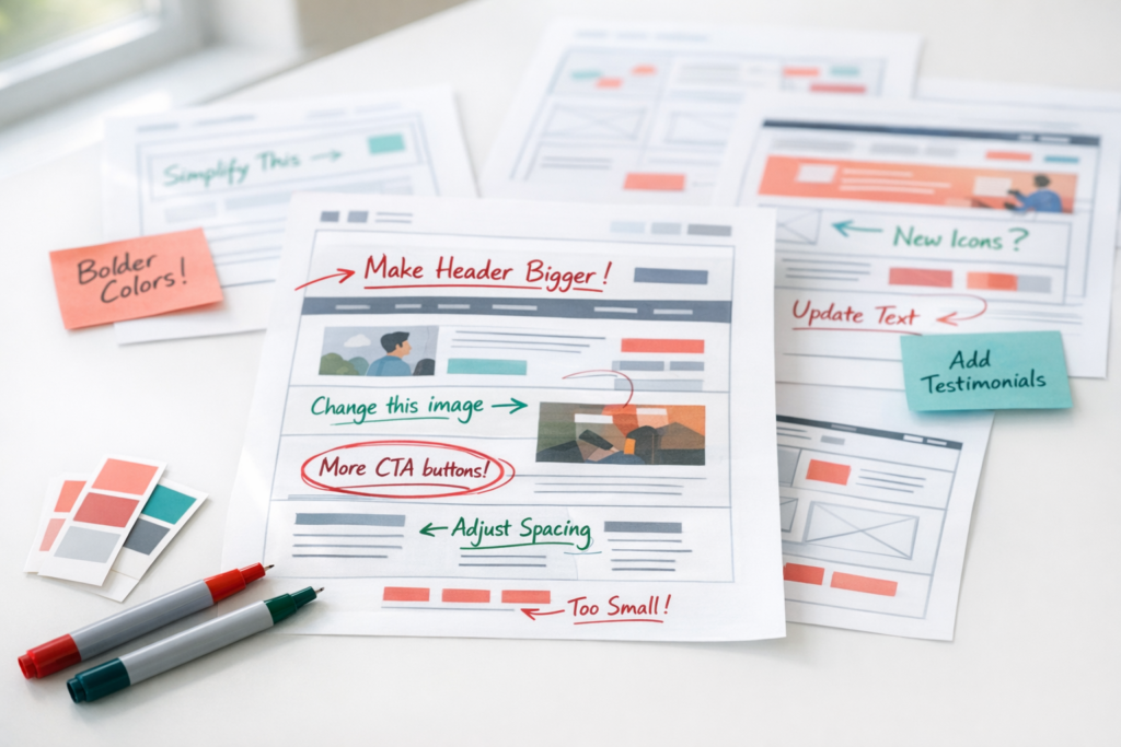 how to give useful feedback on a website design