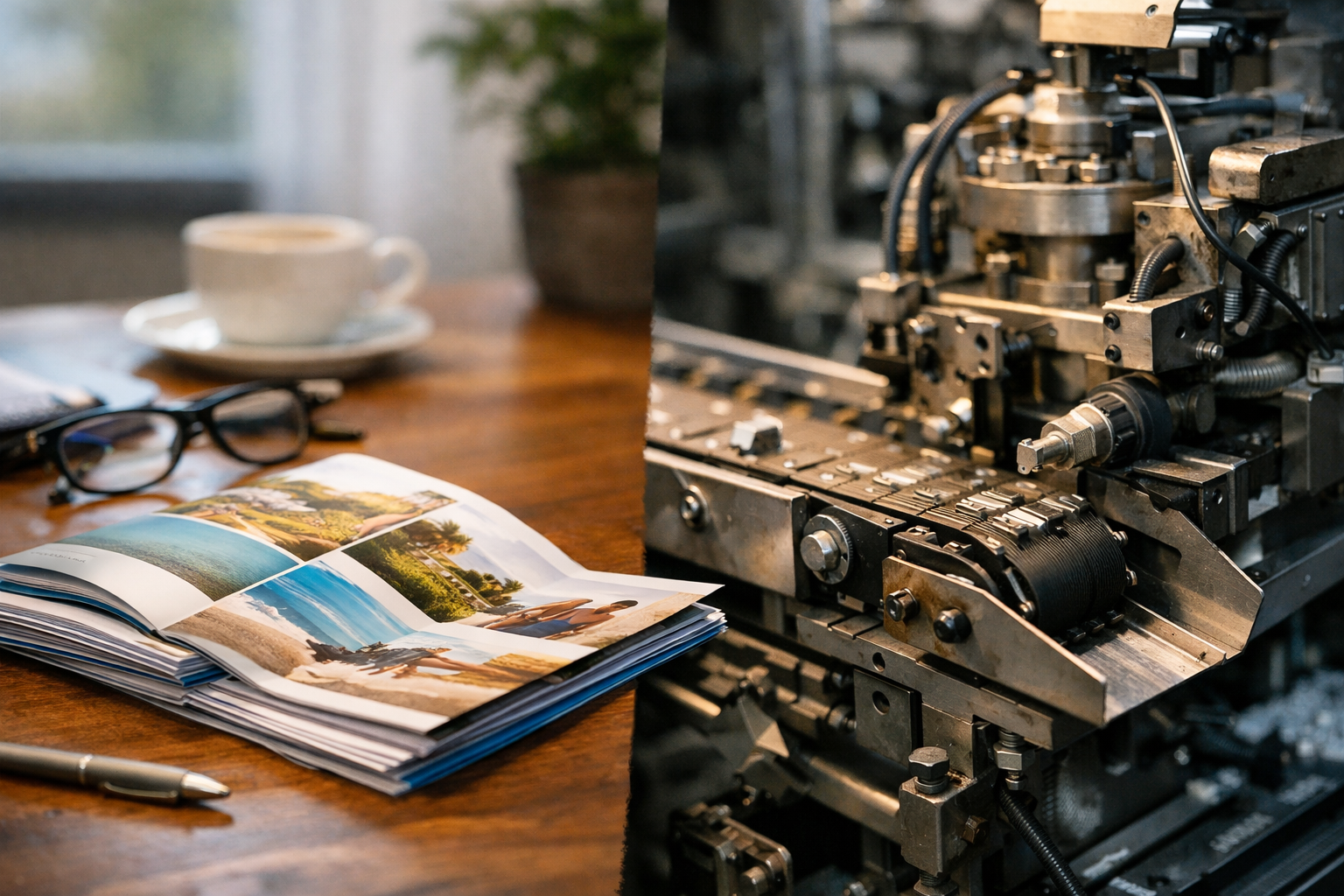 A brochure describes itself. A machine describes what it produces. Why the gap is so costly, and why it shows up late